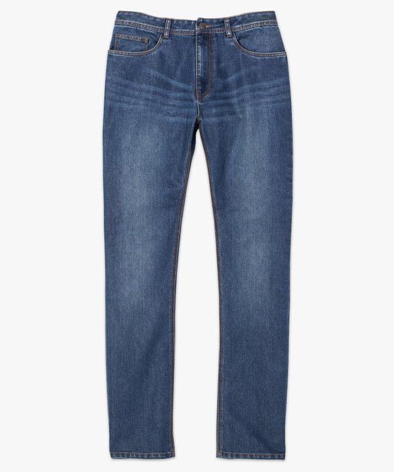 Jean homme regular 5 poches taille normale longueur L34 vue4 - GEMO (HOMME) - GEMO
