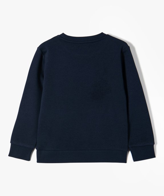 Sweat uni avec broderie poitrine garçon vue4 - GEMO (ENFANT) - GEMO