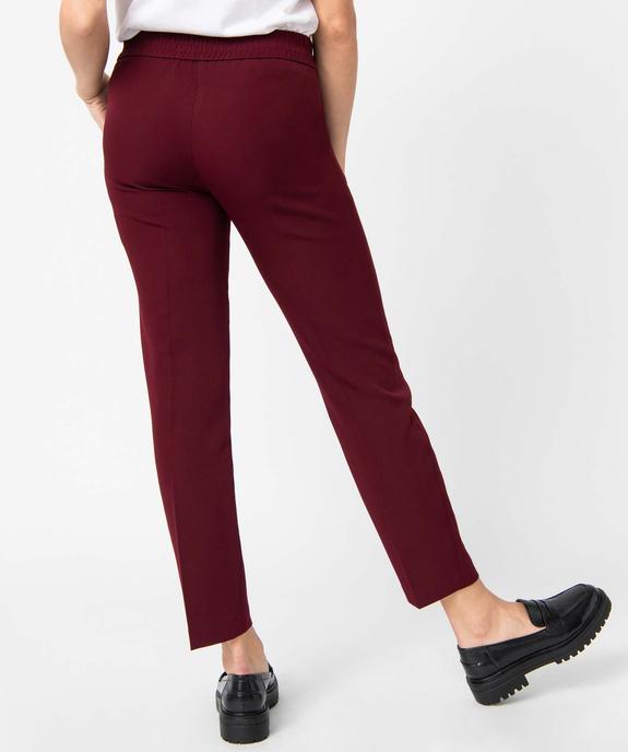 Pantalon femme en maille souple à plis vue3 - GEMO(FEMME PAP) - GEMO