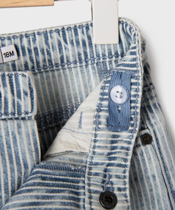 Short en jean extensible avec taille ajustable bébé garçon vue8 - GEMO(BEBE DEBT) - GEMO