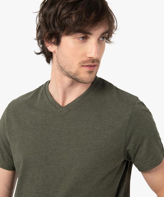 Tee-shirt à manches courtes et col V homme vue2 - GEMO 4G HOMME - GEMO