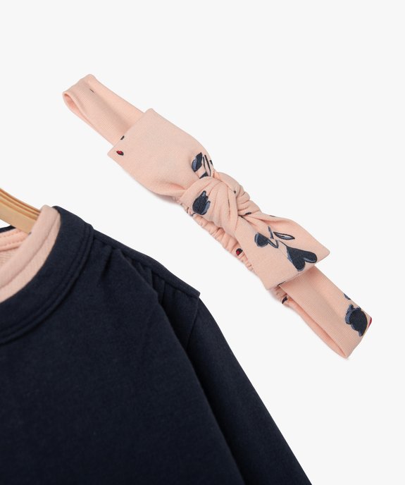 Ensemble bébé fille 2 pièces : robe + gilet vue3 - GEMO(BEBE DEBT) - GEMO