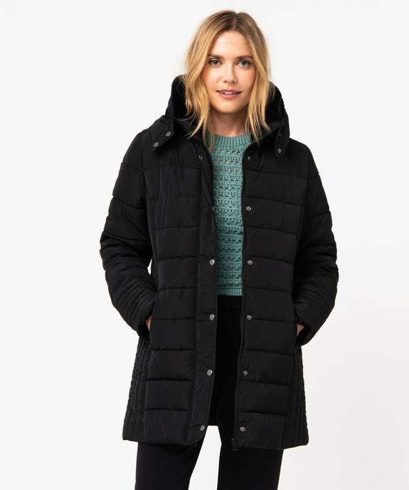 Manteau matelassé avec col montant doublé femme vue1 - GEMO 4G FEMME - GEMO