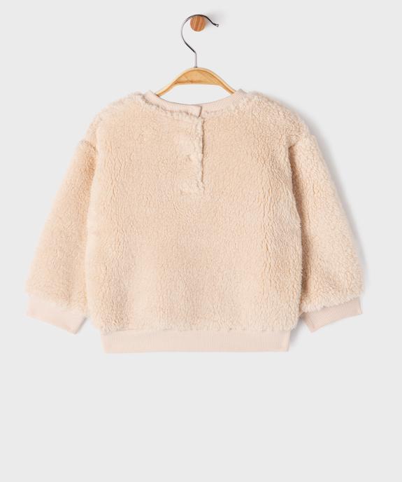 Sweat en sherpa à motif bébé fille vue4 - GEMO(BEBE DEBT) - GEMO