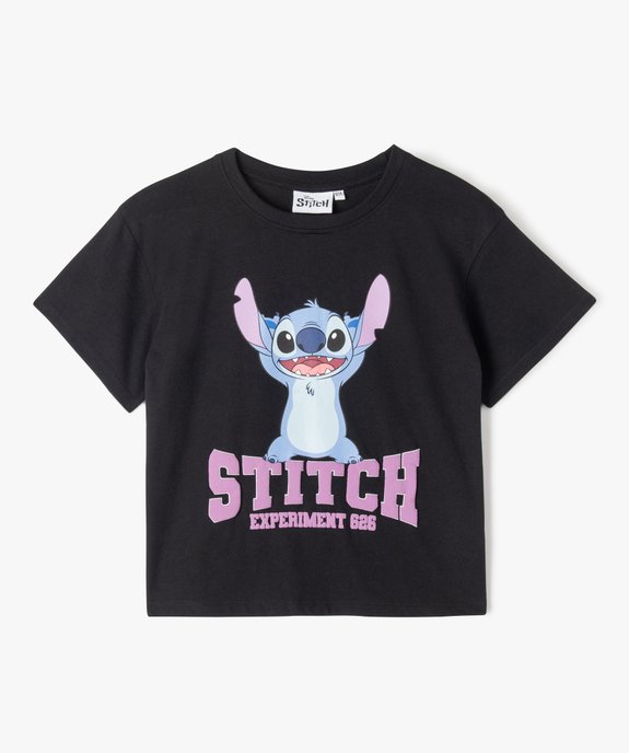 Tee-shirt à manches courtes avec motif Stitch fille - Disney vue2 - LILO & STITCH - GEMO