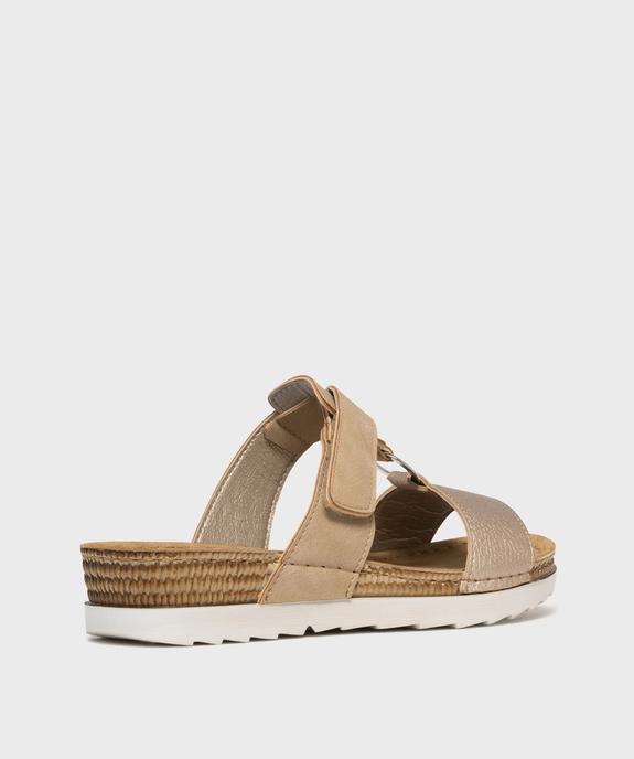 Sandales mules confort avec semelle compensée femme vue4 - G'FLEX - GEMO