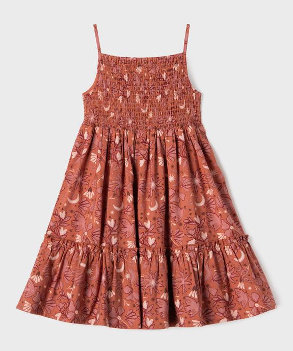 Robe à bretelles, smocks et volants fille vue4 - GEMO 4G FILLE - GEMO