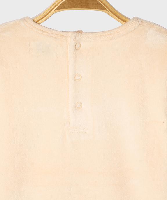 Pyjama 2 pièces en velours à motif léopard bébé fille vue3 - GEMO 4G BEBE - GEMO