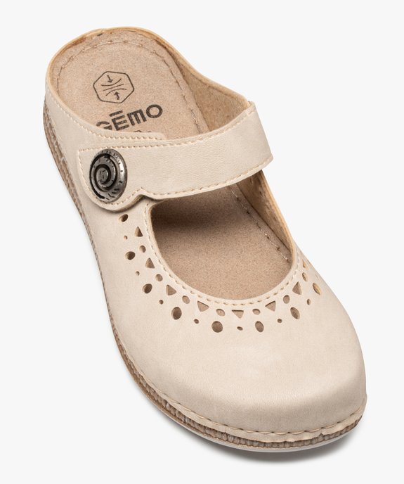 Sabots femme confort uni ouverts sur le dessus vue5 - GEMO (CONFORT) - GEMO