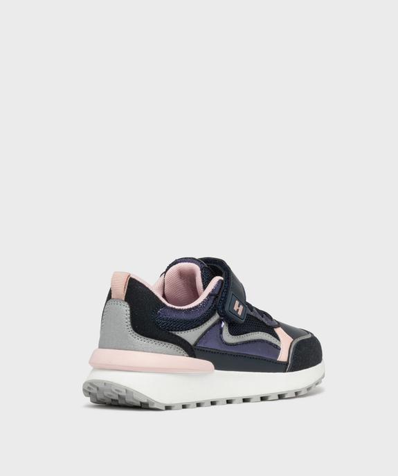 Baskets basses retro running à scratch fille - Hobiz vue4 - HOBIZ - GEMO