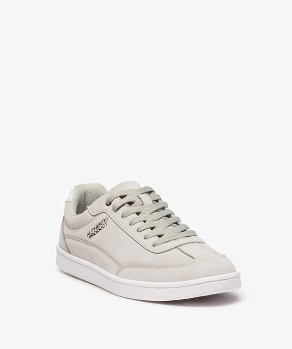 Baskets homme suédées à lacets style skateshoes vue2 - GEMO (SPORTSWR) - GEMO