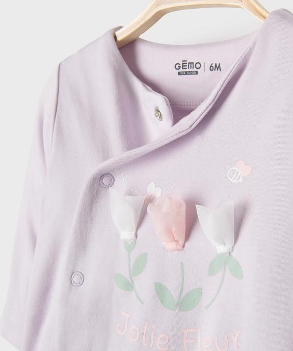 Pyjama dors bien en coton ouverture devant bébé vue2 - GEMO 4G BEBE - GEMO