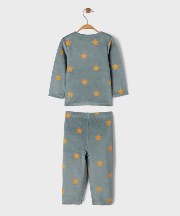 Pyjama 2 pièces en velours à motifs étoiles bébé garçon vue3 - GEMO 4G BEBE - GEMO