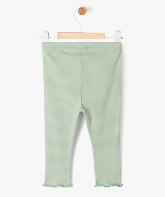 Legging en maille côtelée avec bas froncé bébé fille  vue3 - GEMO 4G BEBE - GEMO