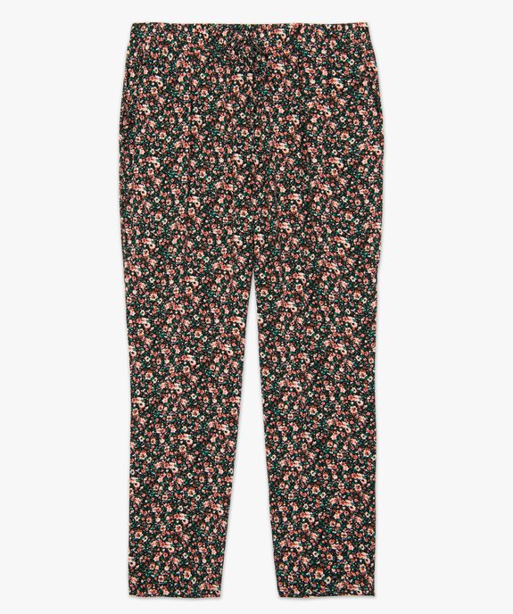 Pantalon femme grande taille large et fluide imprimé à taille élastiquée vue4 - GEMO (G TAILLE) - GEMO