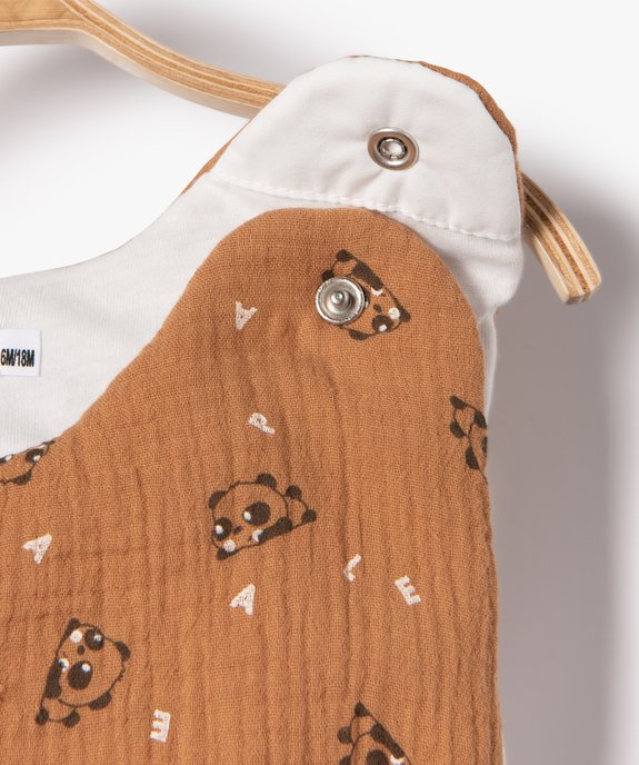 Gigoteuse en gaze de coton pandas vue4 - GEMO(BB COUCHE) - GEMO