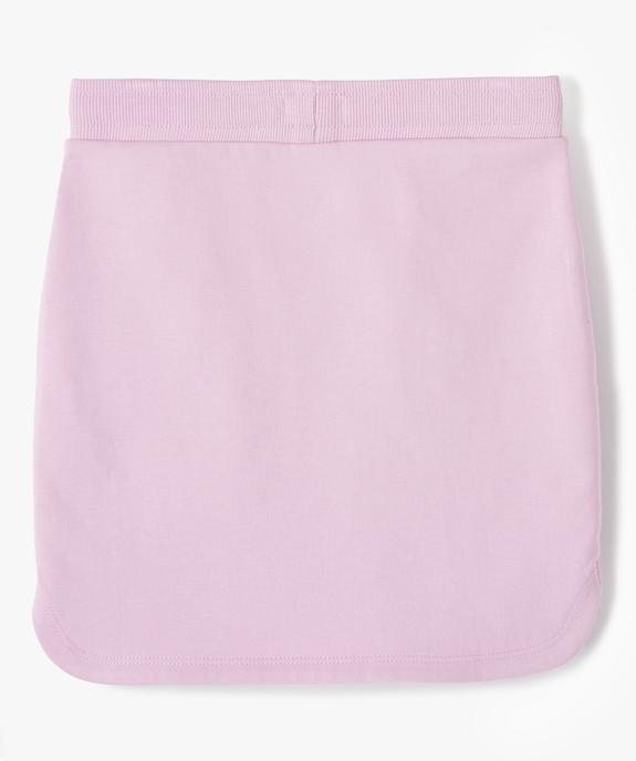 Jupe courte en maille jogging fille vue3 - GEMO 4G FILLE - GEMO