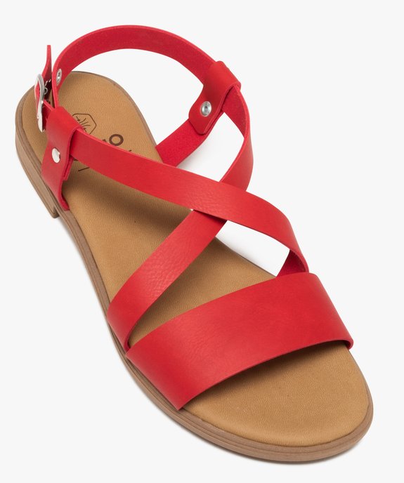 Sandales femme unies à brides style casual   vue5 - GEMO (CASUAL) - GEMO