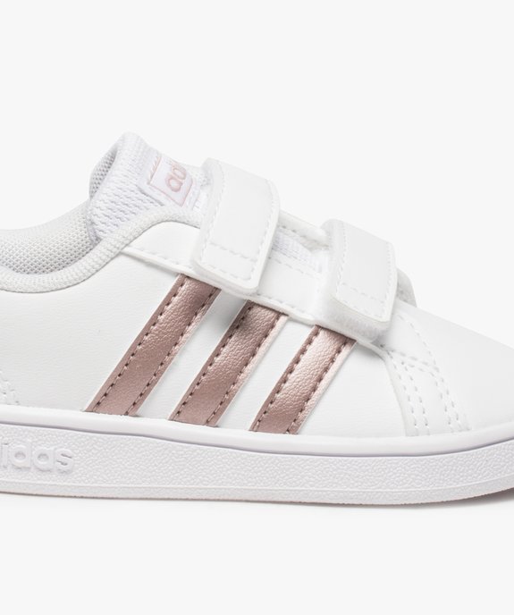 Baskets bébé fille à scratch Grand Court Adidas vue6 - ADIDAS - GEMO