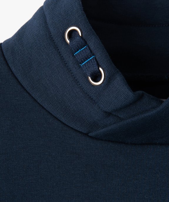 Sweat garçon avec inscription brodée en relief et col châle vue4 - GEMO (ENFANT) - GEMO