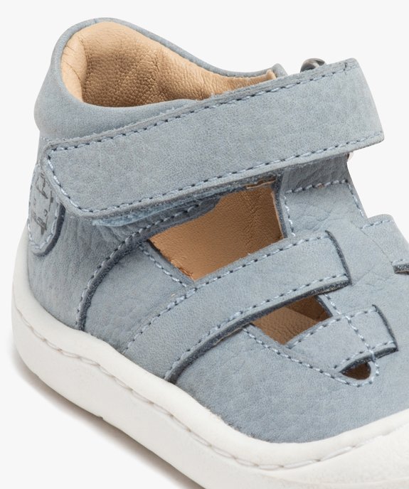 Sandales premiers pas bébé garçon dessus cuir uni – NA! vue6 - NA! - GEMO