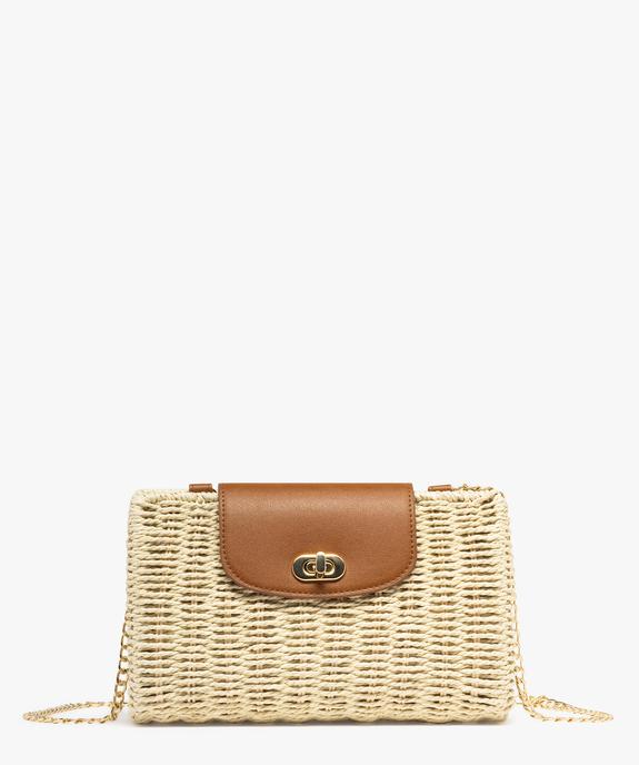 Sac besace compact en paille femme vue1 - GEMO (ACCESS) - GEMO