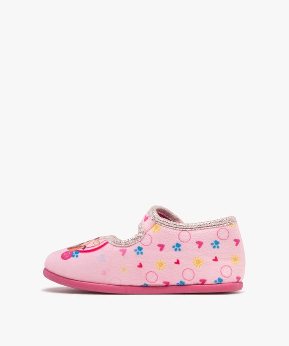 Chaussons fille ballerines avec scratch à liseré brillant - Pat Patrouille vue3 - PAT PATROUILLE - GEMO