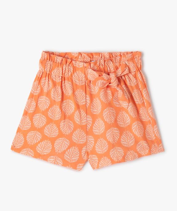 Short bébé fille imprimé à taille élastique vue1 - GEMO 4G BEBE - GEMO