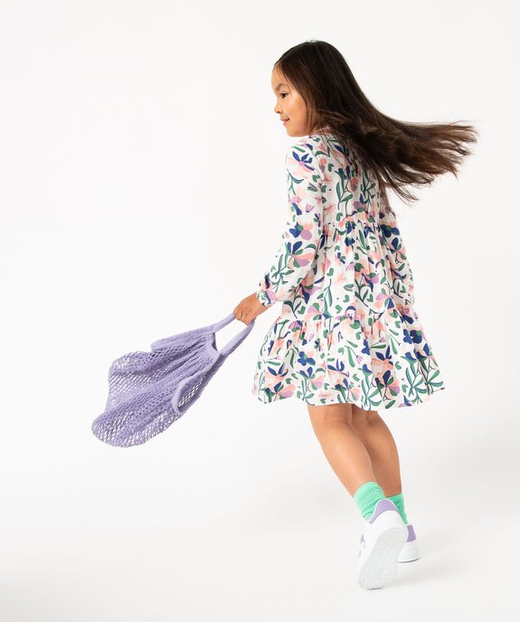Robe à manches longues imprimée fille vue1 - GEMO (ENFANT) - GEMO