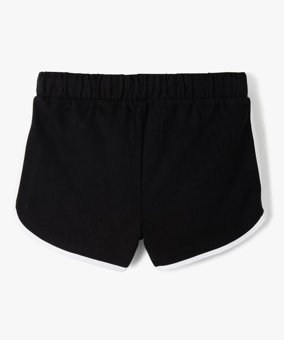 Short fille en maille avec finitions contrastantes vue3 - GEMO (JUNIOR) - GEMO
