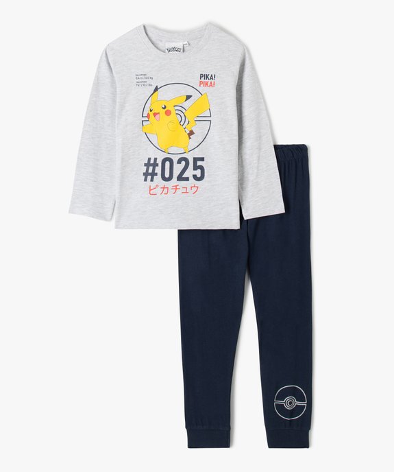 Pyjama garçon en jersey bicolore à motif Pikachu - Pokémon vue2 - POKEMON - GEMO