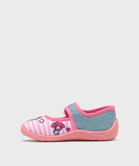 Chaussons forme ballerine fermeture scratch fille - Hello Kitty vue3 - HELLO KITTY - GEMO