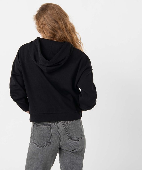 Sweat femme court à capuche vue3 - GEMO(FEMME PAP) - GEMO