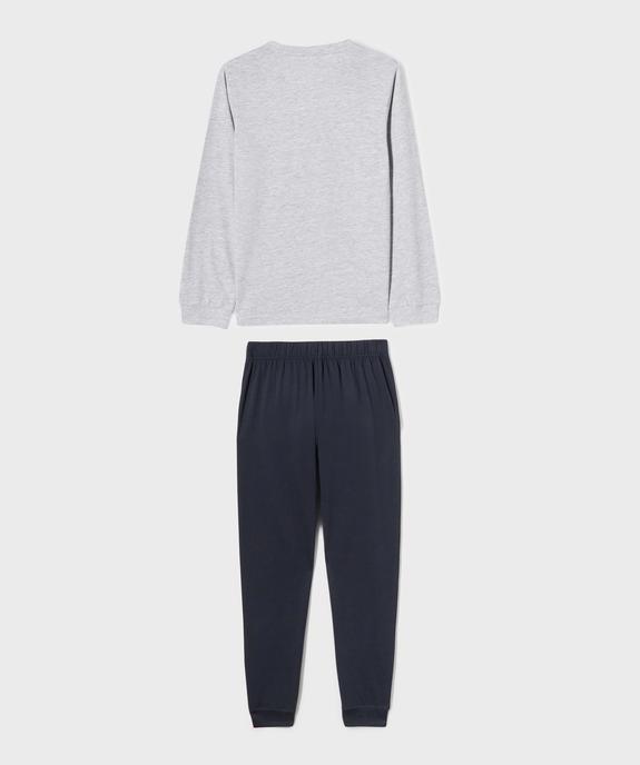 Pyjama bicolore avec inscription garçon vue3 - GEMO 4G GARCON - GEMO