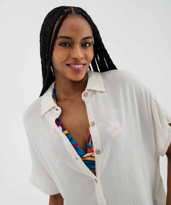 Veste de plage mi-longue à manches courtes femme vue2 - GEMO 4G FEMME - GEMO