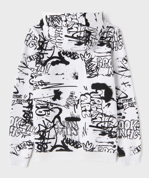 Sweat à capuche à motifs graffiti garçon vue2 - GEMO 4G GARCON - GEMO