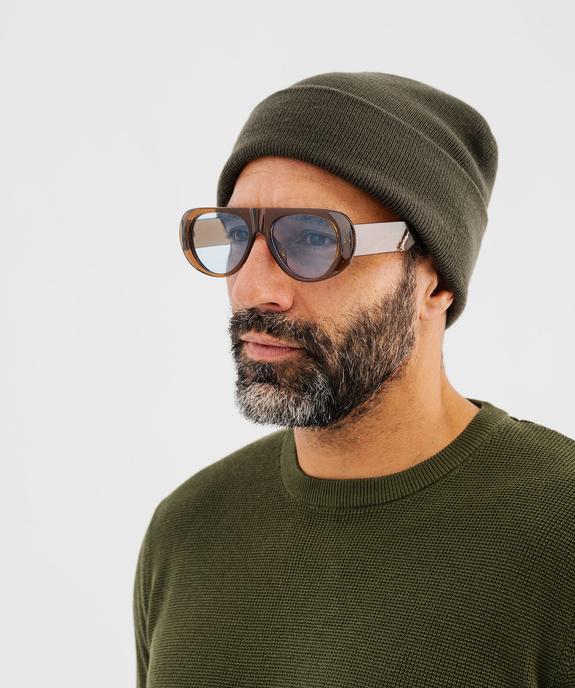 Pull col rond en coton uni homme vue2 - GEMO (HOMME) - GEMO