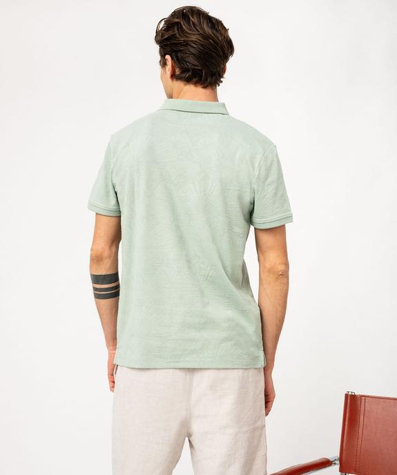 Polo manches courtes en maille texturée homme vue2 - GEMO (HOMME) - GEMO