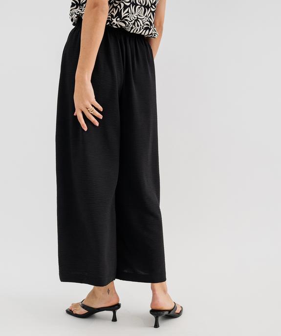 Pantacourt large avec taille élastique femme vue3 - GEMO 4G FEMME - GEMO