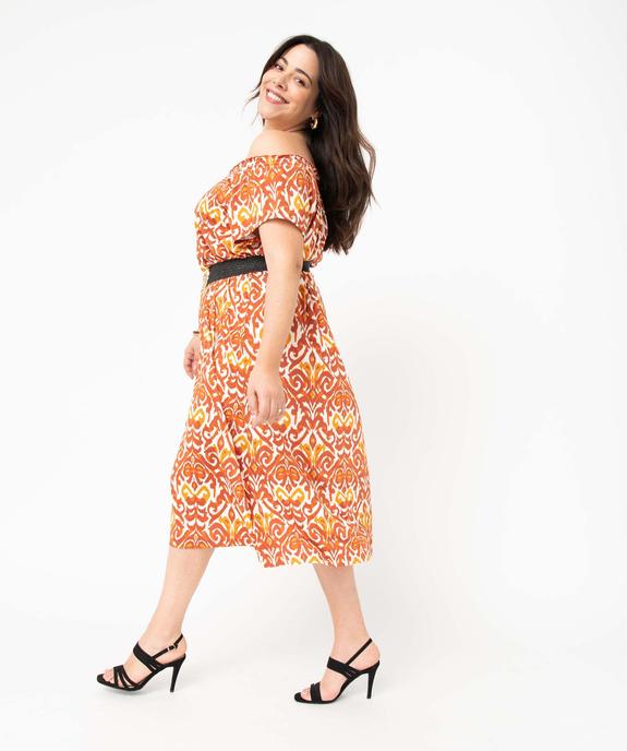 Robe femme grande taille en maille extensible et col smocké vue6 - GEMO (G TAILLE) - GEMO
