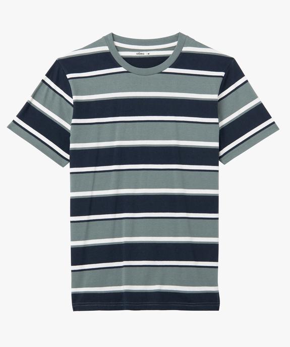 Tee-shirt homme rayé à manches courtes  vue4 - GEMO (HOMME) - GEMO