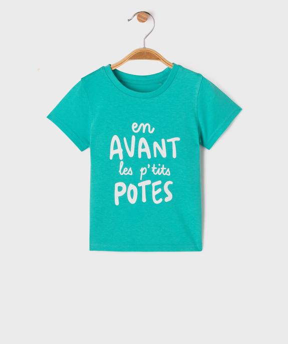 Tee-shirt manches courtes à message bébé garçon vue1 - GEMO(BEBE DEBT) - GEMO