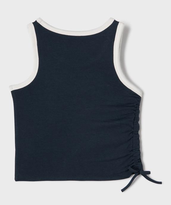 Débardeur en jersey de coton avec fronce ajustable sur le côté fille - Camps United vue4 - CAMPS US GEMO FOR GOOD - GEMO