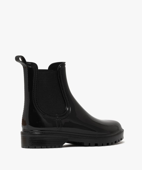 Bottes de pluie femme vernies avec élastiques d'aisance vue4 - FOLLOW ME - GEMO