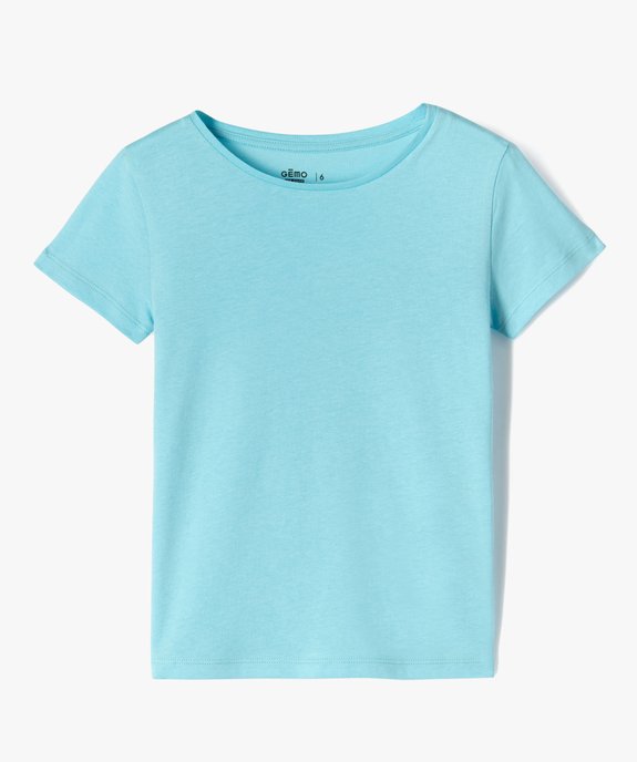 Tee-shirt à manches courtes uni fille vue1 - GEMO 4G FILLE - GEMO