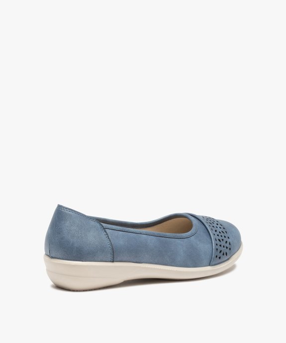 Ballerines femme confort unies à bride ajourée vue4 - GEMO 4G FEMME - GEMO