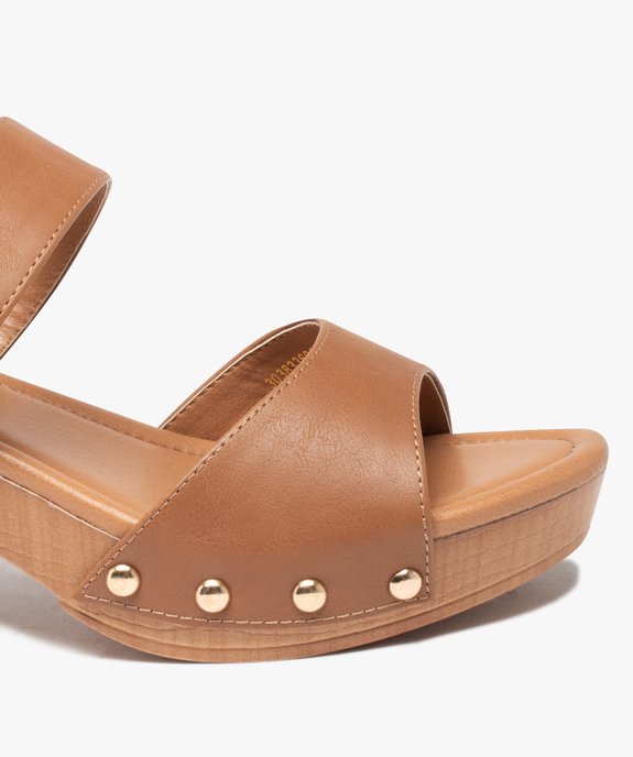 Sandales femme à talon carré style sabot vue7 - GEMO(URBAIN) - GEMO