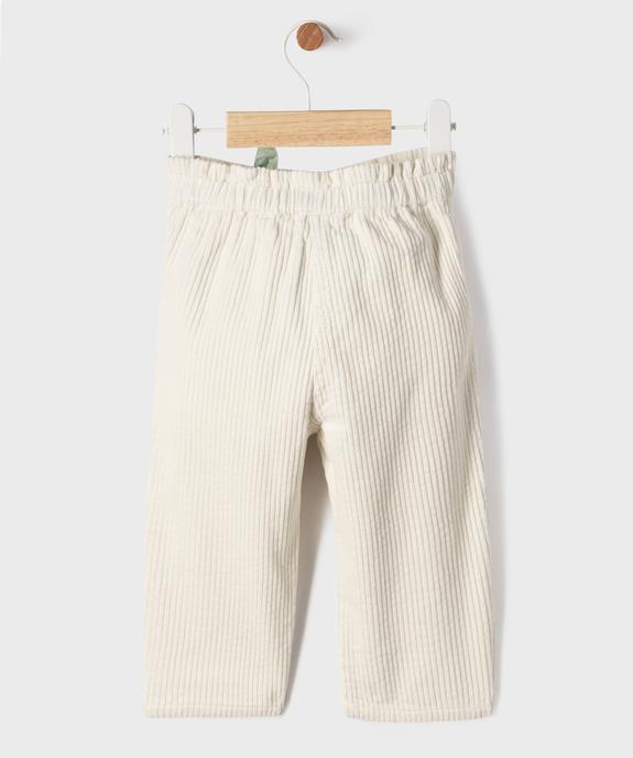 Pantalon en velours côtelé taille ajustable bébé fille vue4 - GEMO(BEBE DEBT) - GEMO
