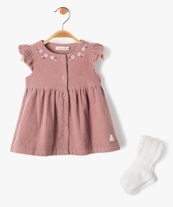Ensemble 2 pièces robe + collants bébé fille - LuluCastagnette vue2 - LULUCASTAGNETTE - GEMO