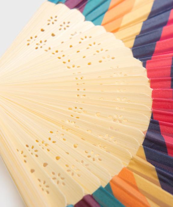 Eventail multicolore avec cordon amovible femme vue2 - GEMO (ACCESS) - GEMO